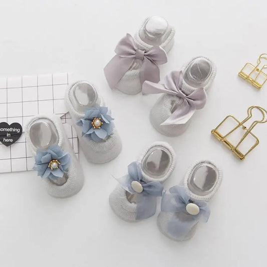 Baby Thin Lace Flower Socks Shoes